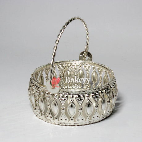 4 inch| Silver Plated Decorative Baskets For Gifts| Gift Baskets For Dry Fruits Gift Hampers, Return Gift for wedding, Anniversary, Birthday, house warming - Bakeyy.com - India - 4 inch| Silver Plated Decorative Baskets For Gifts| Gift Baskets For Dry Fruits Gift Hampers, Return Gift for wedding, Anniversary, Birthday, house warming - Default Title