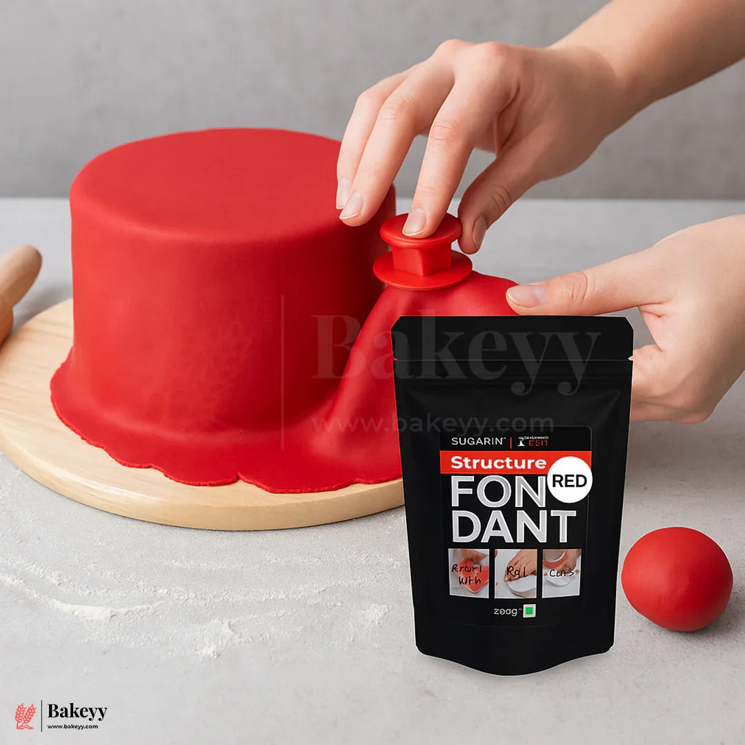 Sugarin Structure Fondant – Red | 225gm | For Figurines, Models & 3D Cake Decorations