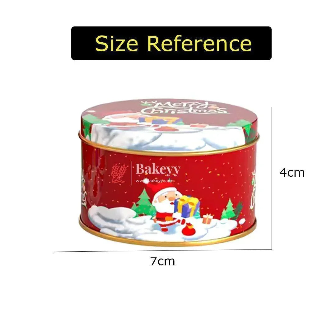 Red With Reindeer | Christmas Decorative Tin Box Candle Tin | Gift Box | Chocolate Box | Luxury Box | Pack of 6 - Bakeyy.com - India - Red With Reindeer | Christmas Decorative Tin Box Candle Tin | Gift Box | Chocolate Box | Luxury Box | Pack of 6 - Default Title