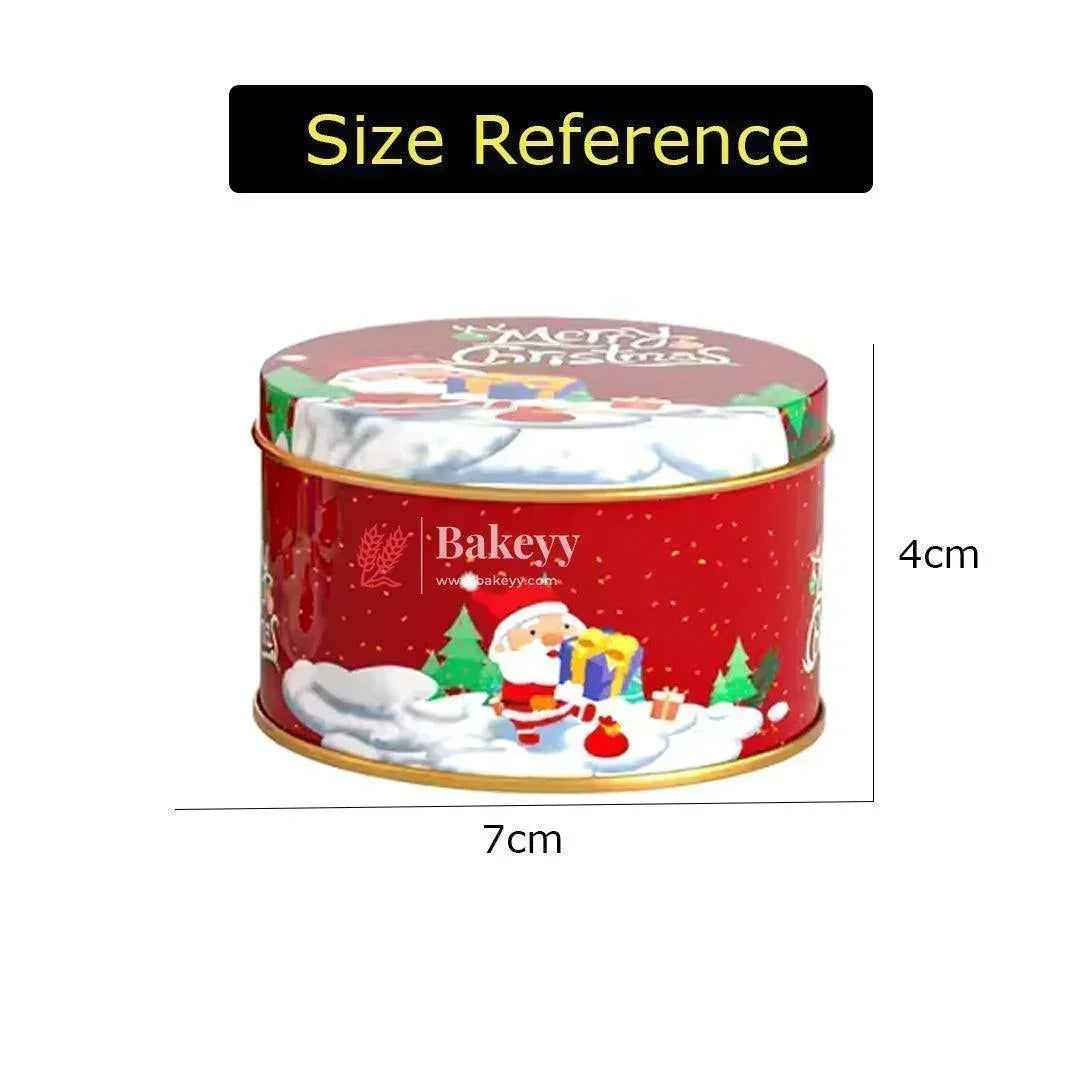 Red With Reindeer | Christmas Decorative Tin Box Candle Tin | Gift Box | Chocolate Box | Luxury Box | Pack of 6 - Bakeyy.com - India - Red With Reindeer | Christmas Decorative Tin Box Candle Tin | Gift Box | Chocolate Box | Luxury Box | Pack of 6 - Default Title