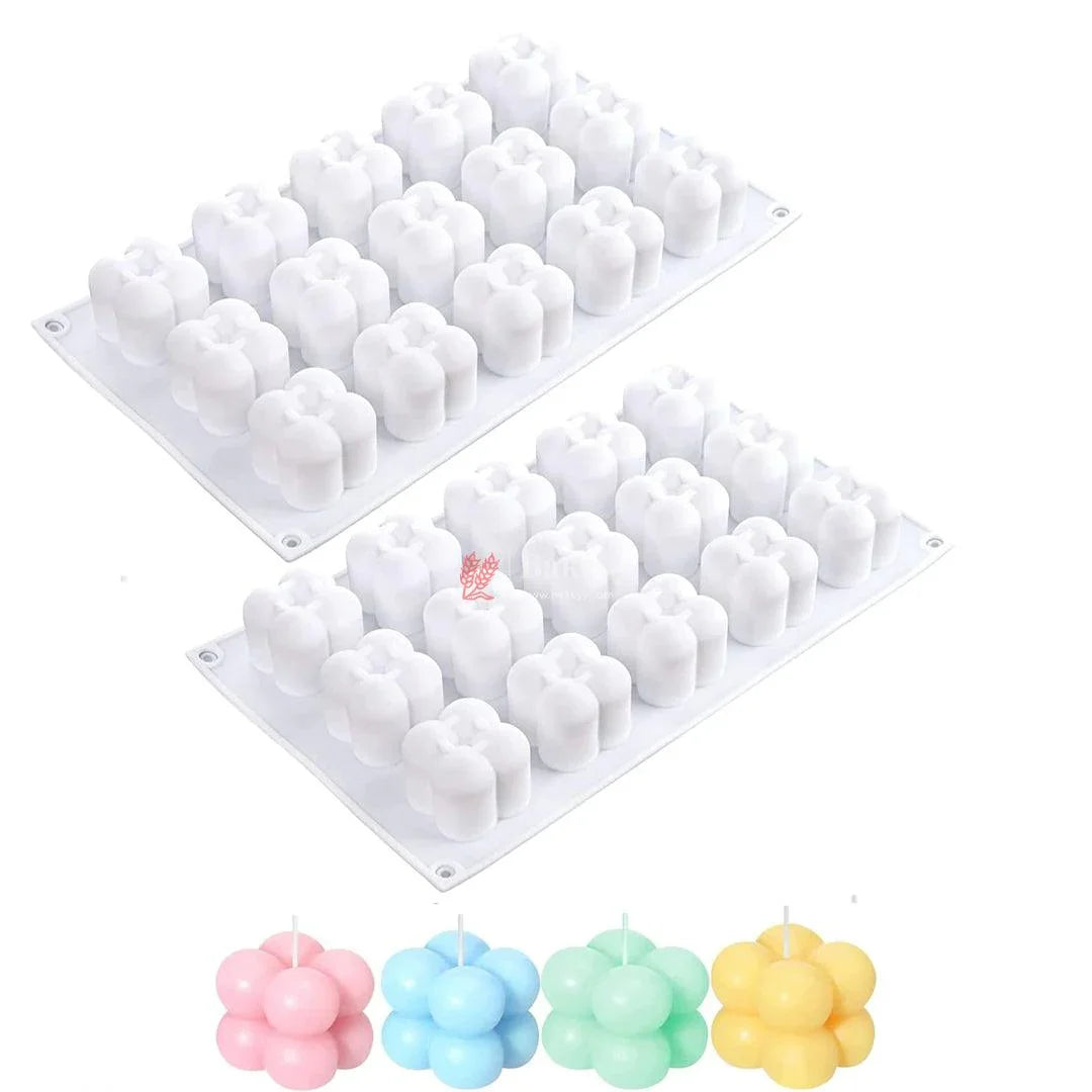 Mini Cube Aromatherapy Candle Silicone Mold DIY Candle Mold with - Bakeyy.com - India - Mini Cube Aromatherapy Candle Silicone Mold DIY Candle Mold with - Default Title