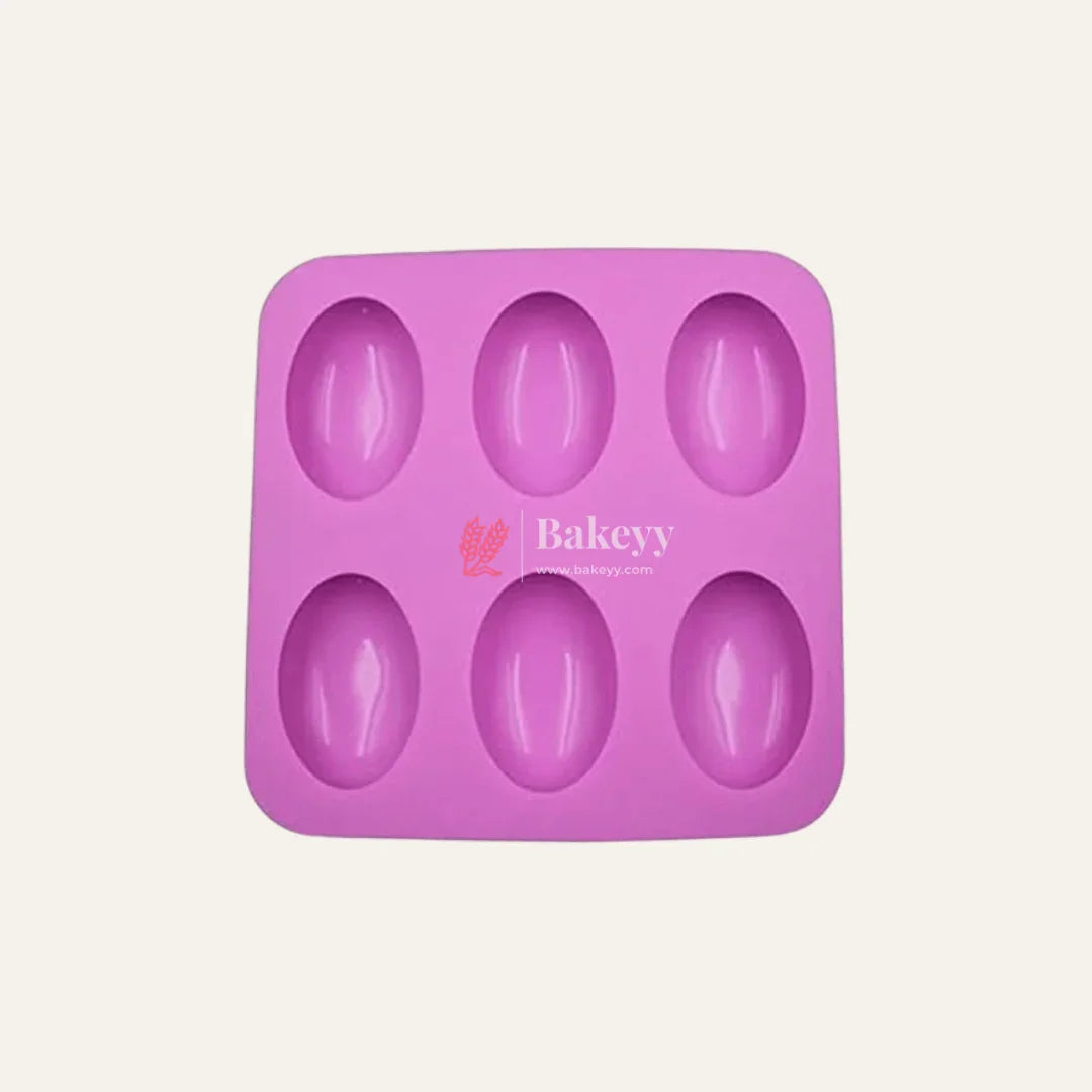 6 Cavity Oval Shape Silicone Moulds - Bakeyy.com - India - 6 Cavity Oval Shape Silicone Moulds - Default Title