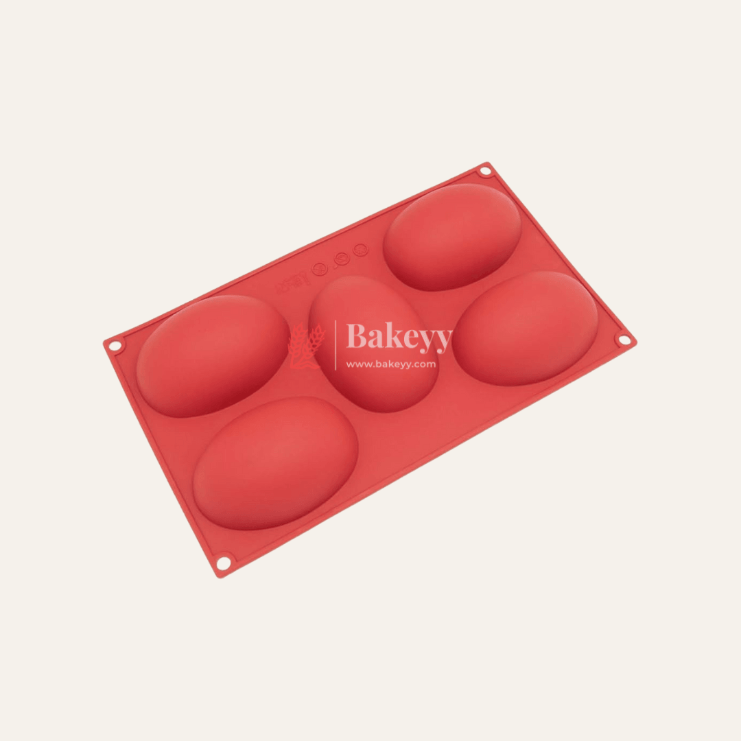 Silicone 5 Cavity Half Egg Shape Soap Mold for Soap Making Idli Truffles Chocolate - Bakeyy.com - India - Silicone 5 Cavity Half Egg Shape Soap Mold for Soap Making Idli Truffles Chocolate - Default Title