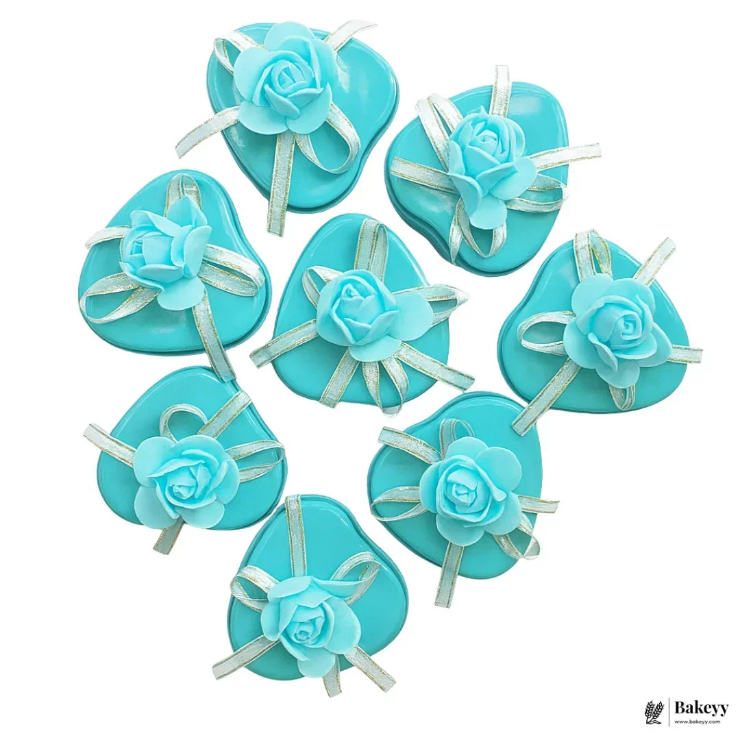 Small-Size 1| Blue Heart Empty Decorative Tin Box | Pack of 12