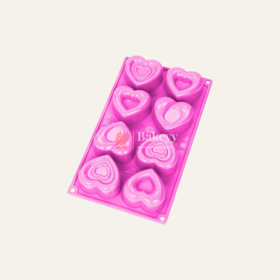 Silicone Mould 6 Cavities Heart Shape Mould - Bakeyy.com - India - Silicone Mould 6 Cavities Heart Shape Mould - Default Title