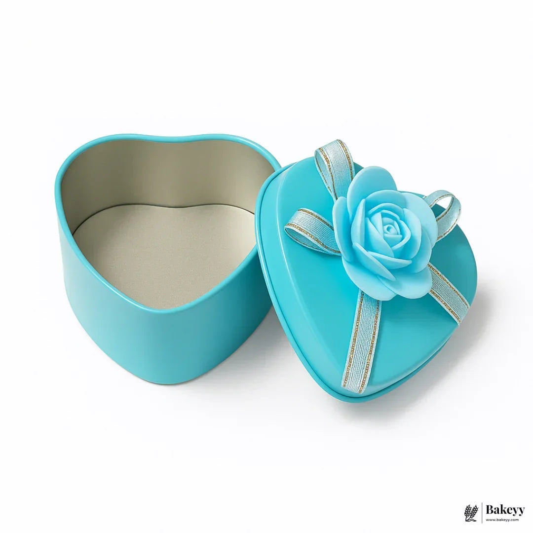 Small-Size 1| Blue Heart Empty Decorative Tin Box | Pack of 12