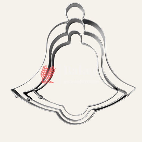 Bell Shape Cookie Cutter | Set Of 3 Stainless Steel Bell Mould - Bakeyy.com - India - Bell Shape Cookie Cutter | Set Of 3 Stainless Steel Bell Mould - Set Of 3