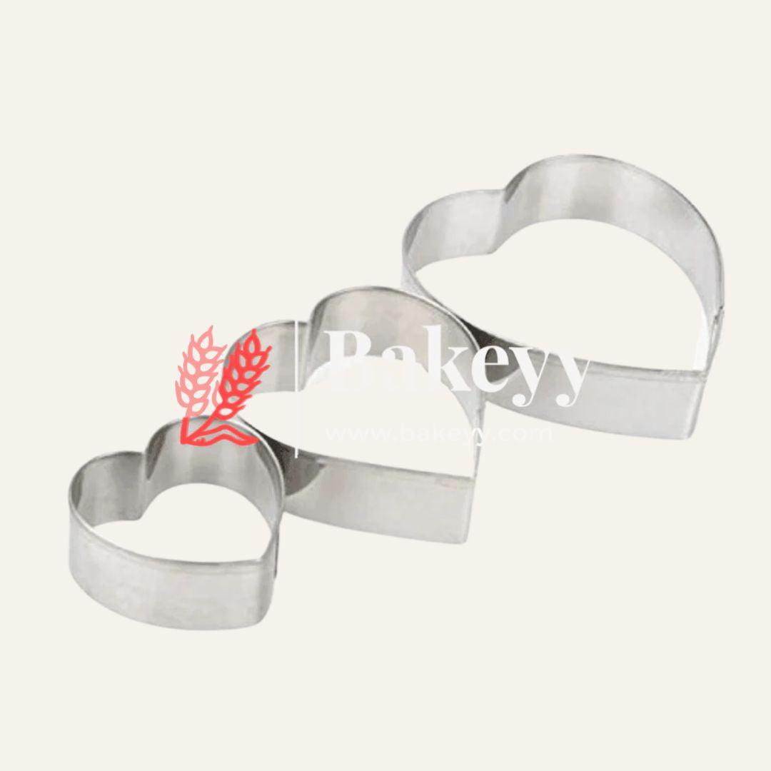 Heart Cake Ring Stainless Steel Cutter for Cake| Tier Cake | Fondant Cutter (3pc Set) - Bakeyy.com - India - Heart Cake Ring Stainless Steel Cutter for Cake| Tier Cake | Fondant Cutter (3pc Set) - Default Title