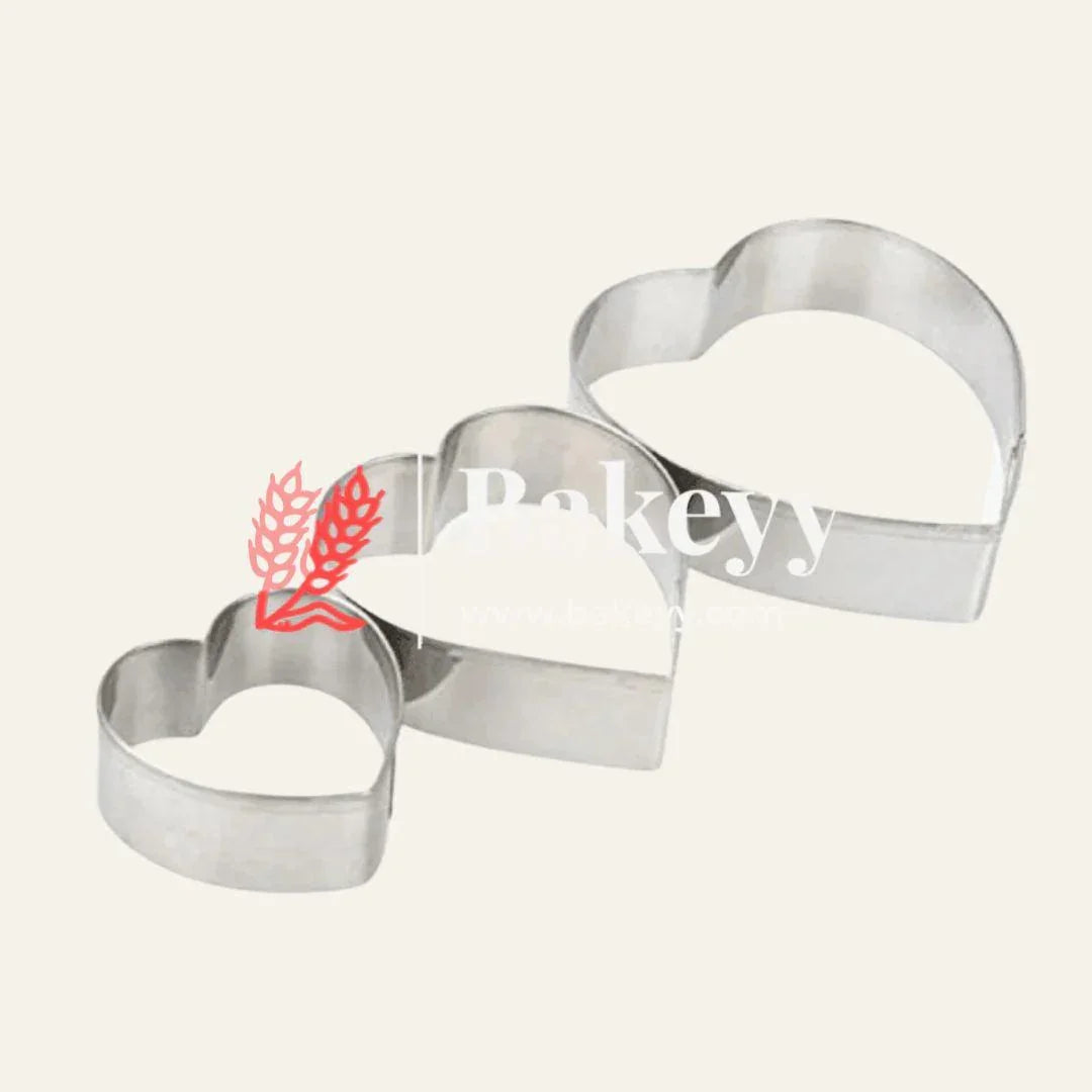 Heart Cake Ring Stainless Steel Cutter for Cake| Tier Cake | Fondant Cutter (3pc Set) - Bakeyy.com - India - Heart Cake Ring Stainless Steel Cutter for Cake| Tier Cake | Fondant Cutter (3pc Set) - Default Title
