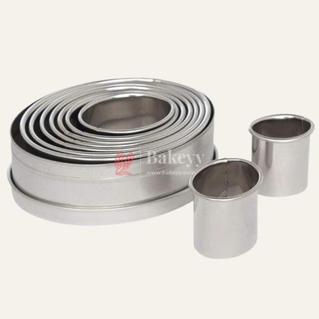 Baking equipment's Stainless Steel Commercial Oval Cookie Cutter (Set of 8 Cutters) - Bakeyy.com - India - Baking equipment's Stainless Steel Commercial Oval Cookie Cutter (Set of 8 Cutters) - Default Title