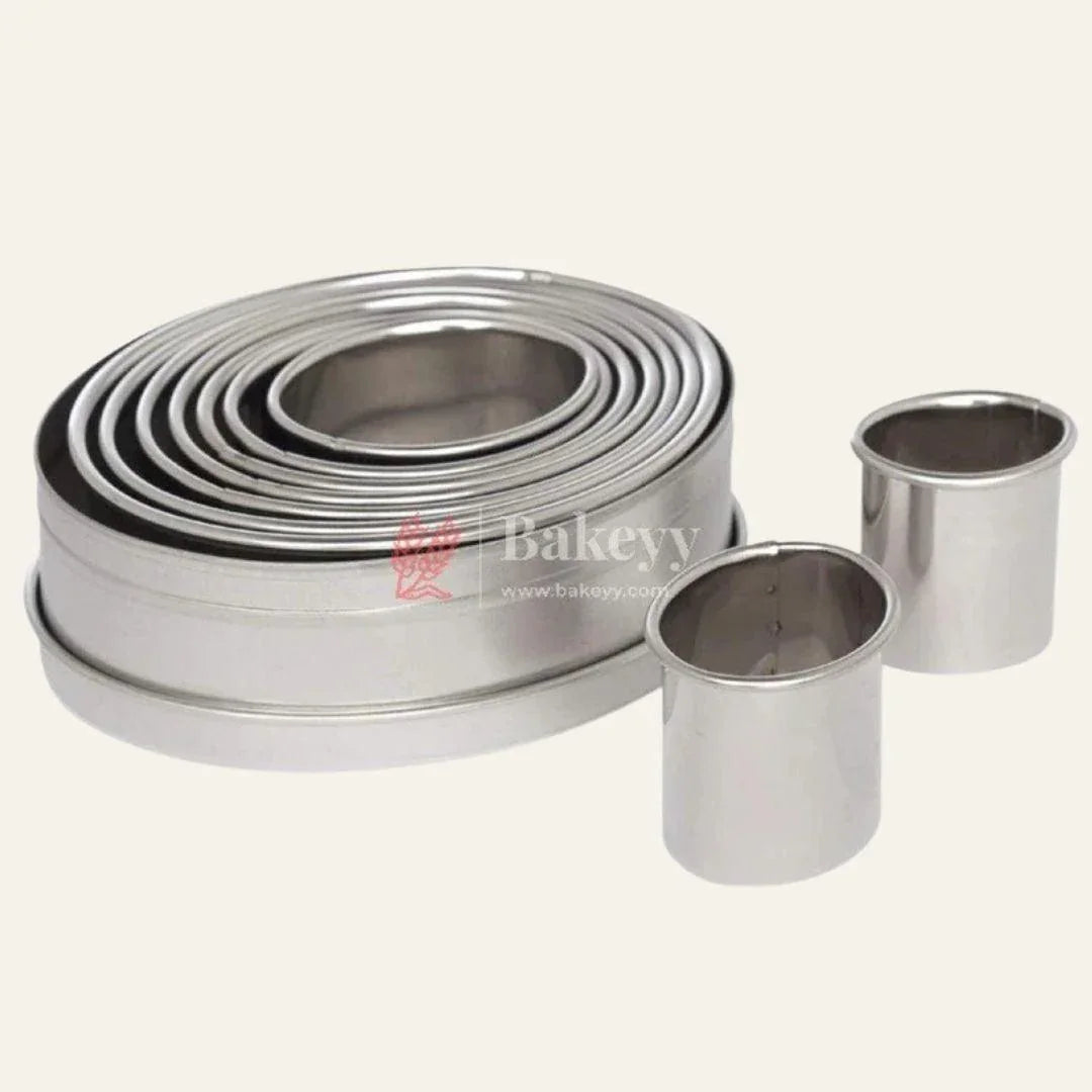 Baking equipment's Stainless Steel Commercial Oval Cookie Cutter (Set of 8 Cutters) - Bakeyy.com - India - Baking equipment's Stainless Steel Commercial Oval Cookie Cutter (Set of 8 Cutters) - Default Title
