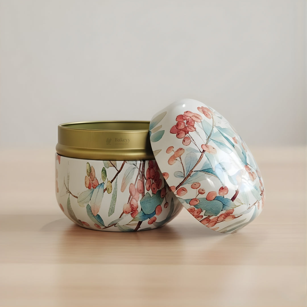 Candle Tin Round Shaped Decorative Boxes | Empty Candle Boxes | Candle Tin Box | Decorative Storage box | Pack of 1