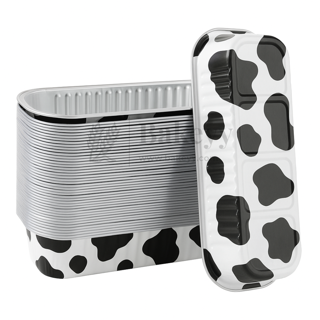 200 ml | Aluminum Foil Baking Containers with Transparent Lid | Rectangle Tins | Bake N Serve | Pack of 100