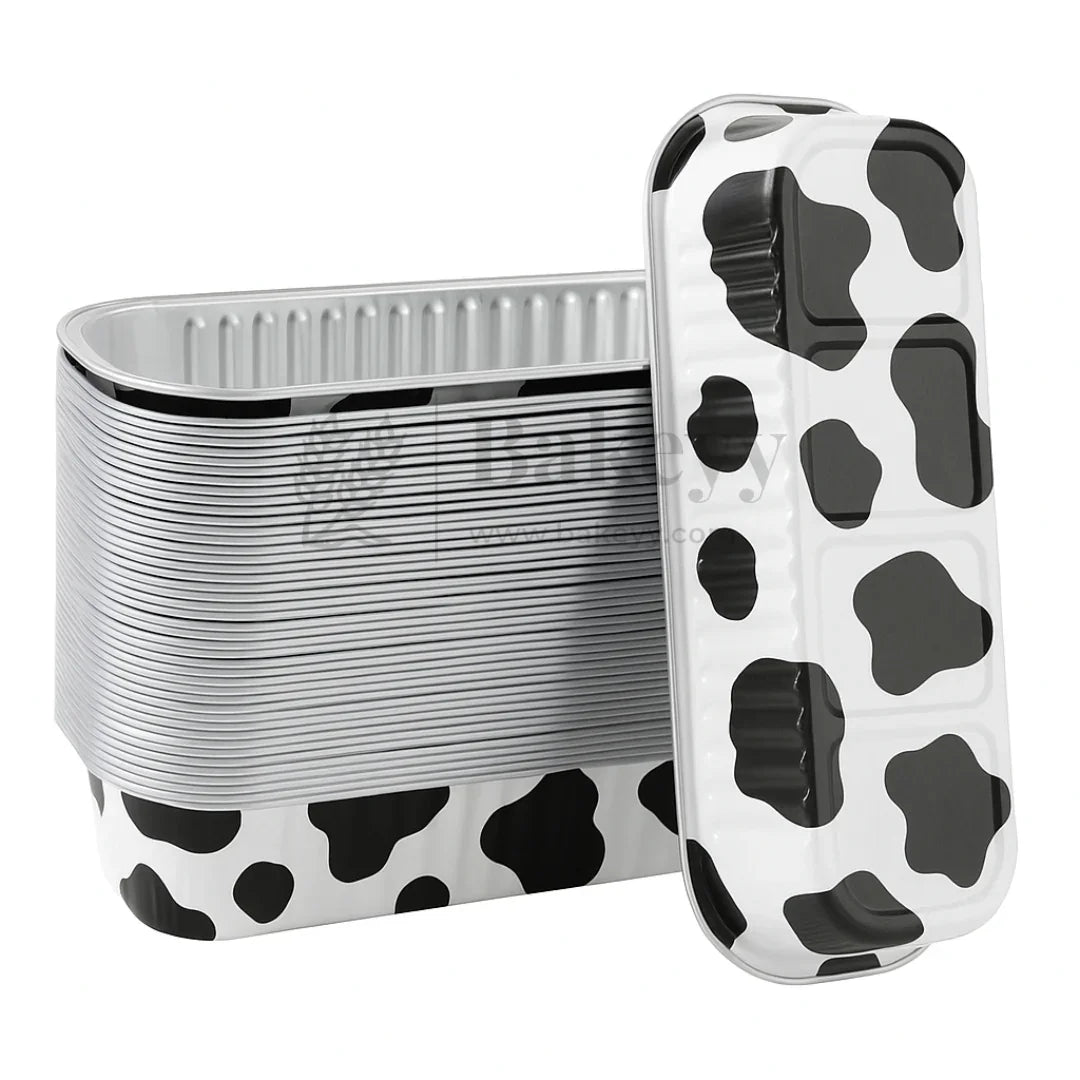 Aluminum Foil Baking Containers with Transparent Lid | Rectangle Tins | Bake N Serve | Pack of 100