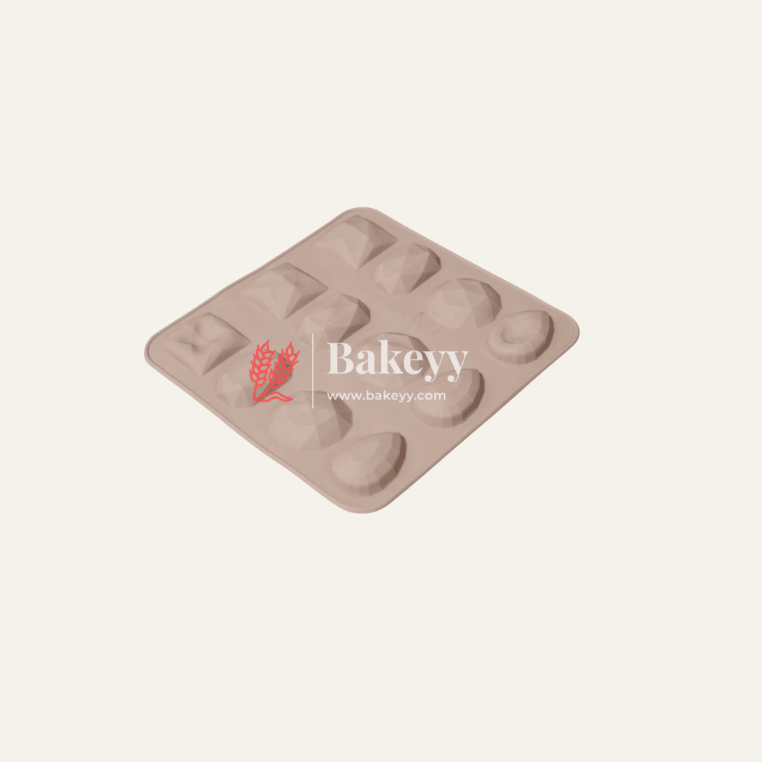 Silicone Mold for Chocolates, Non Stick, Dishwasher Safe, 4 shapes - Bakeyy.com - India - Silicone Mold for Chocolates, Non Stick, Dishwasher Safe, 4 shapes - Default Title