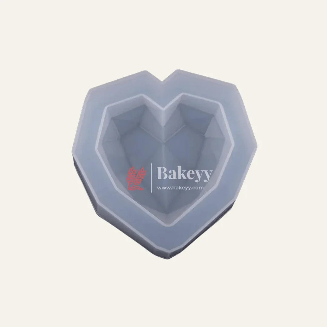 Pinata Heart Mould| Multifaceted Geometric Heart Silicone Mould| Chocolate Making and Shaping Mould| Pack of 1 - Bakeyy.com - India - Pinata Heart Mould| Multifaceted Geometric Heart Silicone Mould| Chocolate Making and Shaping Mould| Pack of 1 - Large