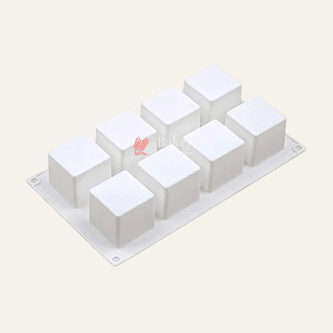 8 CAVITIES - Square Silicone Mould, Mousse Cake Baking Moulds - Bakeyy.com - India - 8 CAVITIES - Square Silicone Mould, Mousse Cake Baking Moulds - Default Title