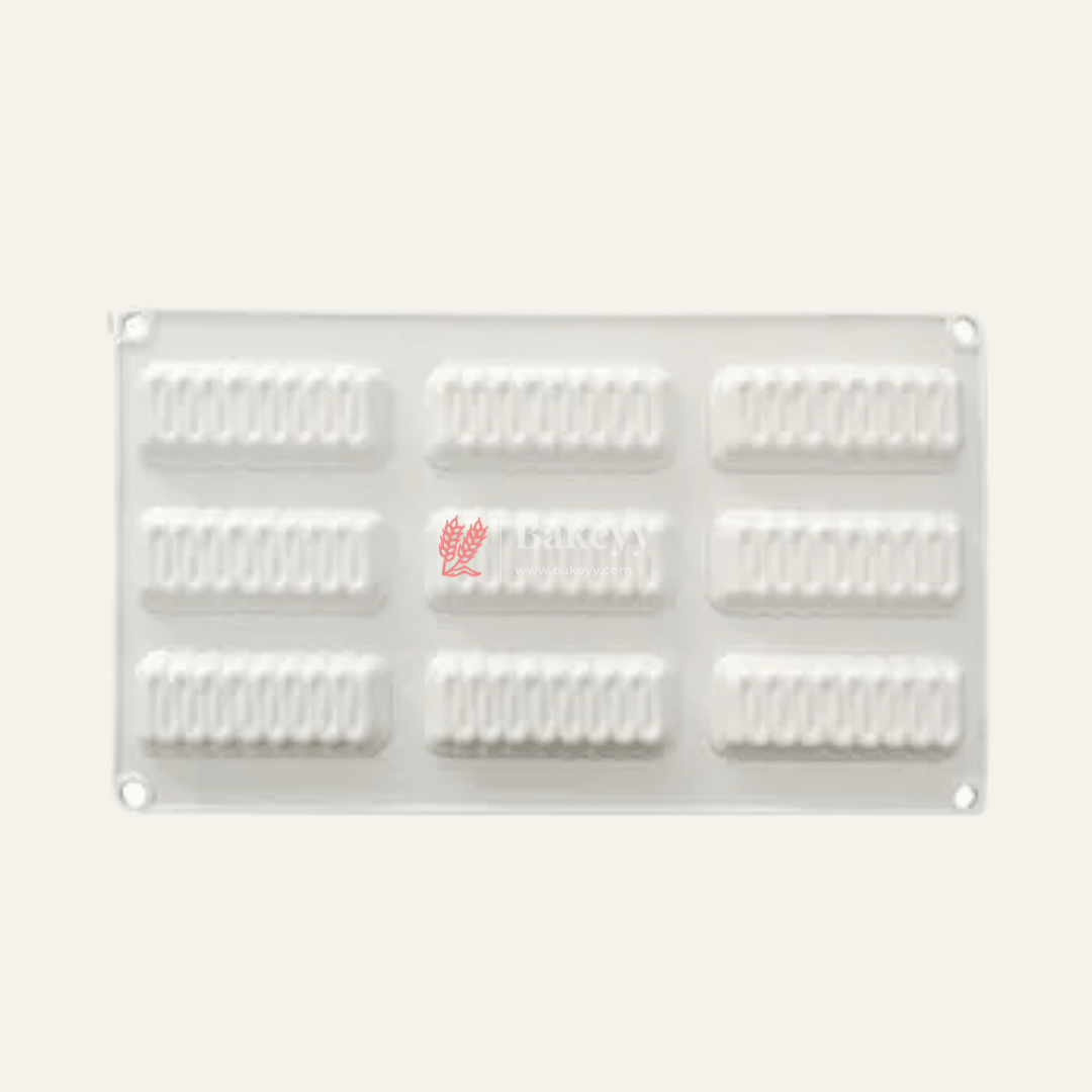 9 Cavity Silicon 3D Rectangle shape Entremet Cake Mould Mousse Mould - Bakeyy.com - India - 9 Cavity Silicon 3D Rectangle shape Entremet Cake Mould Mousse Mould - Default Title