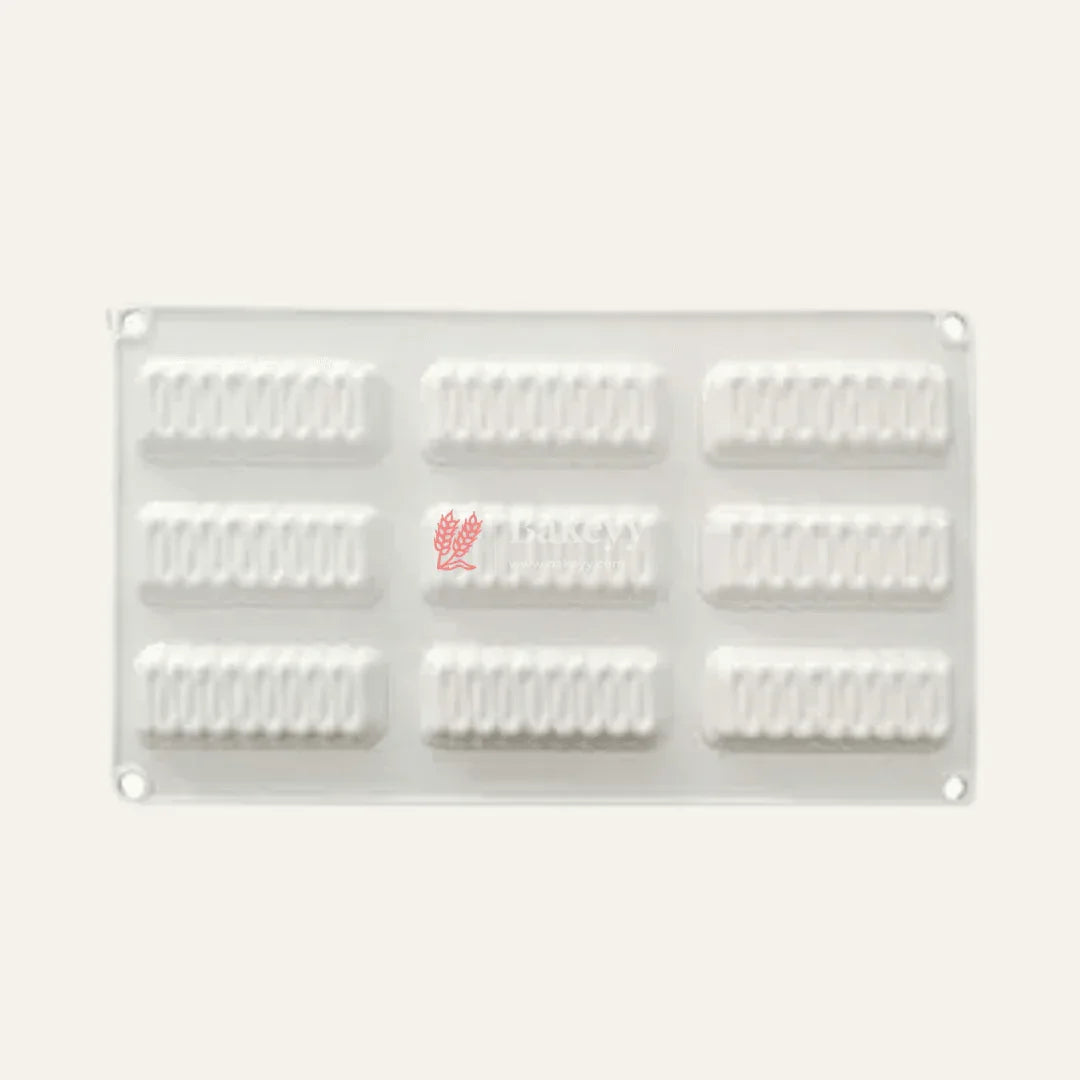 9 Cavity Silicon 3D Rectangle shape Entremet Cake Mould Mousse Mould - Bakeyy.com - India - 9 Cavity Silicon 3D Rectangle shape Entremet Cake Mould Mousse Mould - Default Title