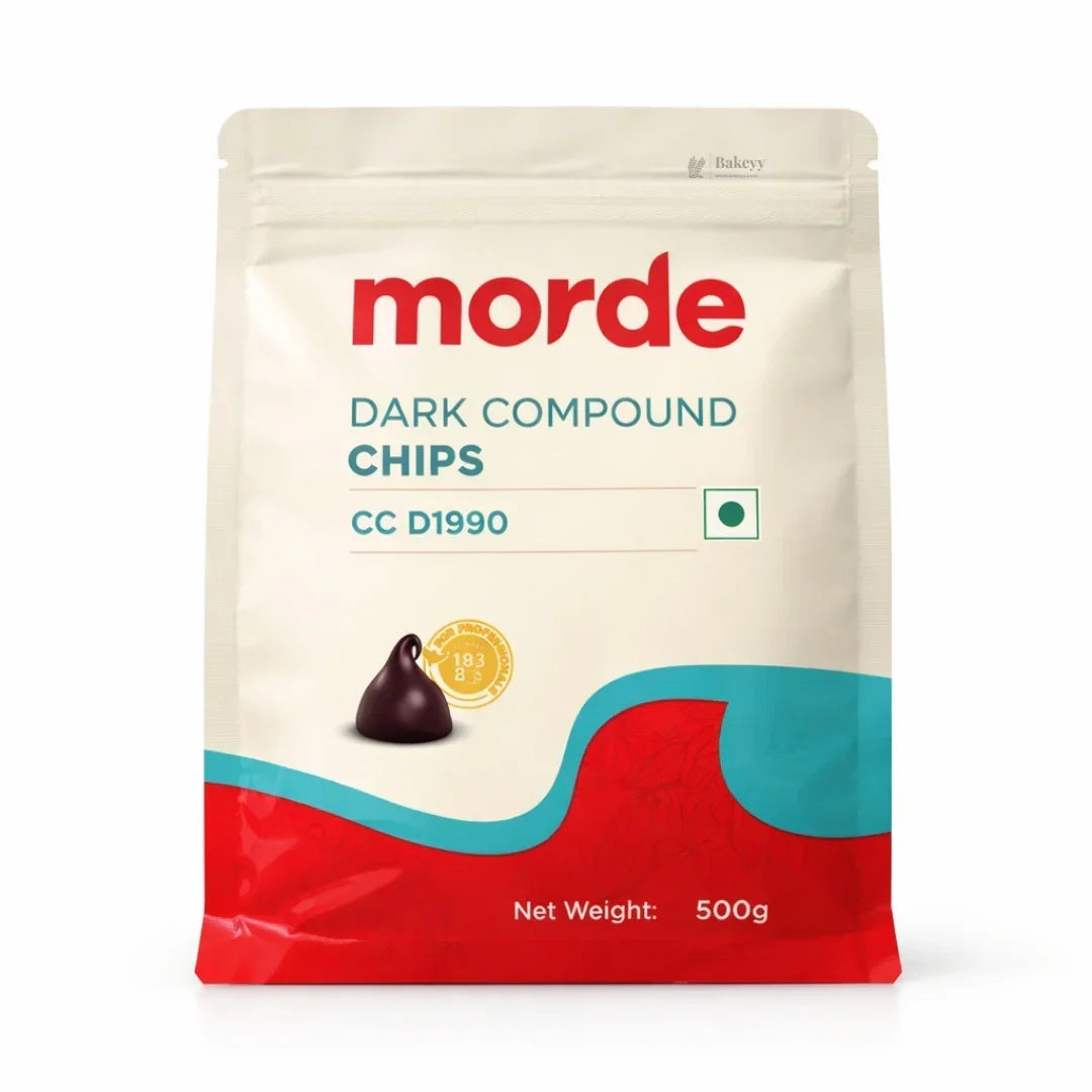 Morde Compound Chips (Dark, Milk & White) | Smooth Melting Baking Chocolate Chips | Resealable Pack (500g) - Bakeyy.com - India - Morde Compound Chips (Dark, Milk & White) | Smooth Melting Baking Chocolate Chips | Resealable Pack (500g) - Dark 200.00