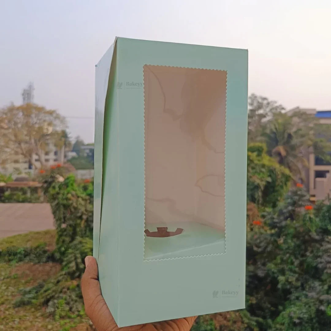 Single Glass Gift Box with Window | Dessert Serving and Display Box | 3 Colors Available | Pack of 10