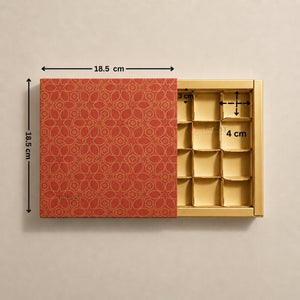 Premium Sliding Chocolate Box with Gold Tray | Gold Printed Gift Box | Pack of 10