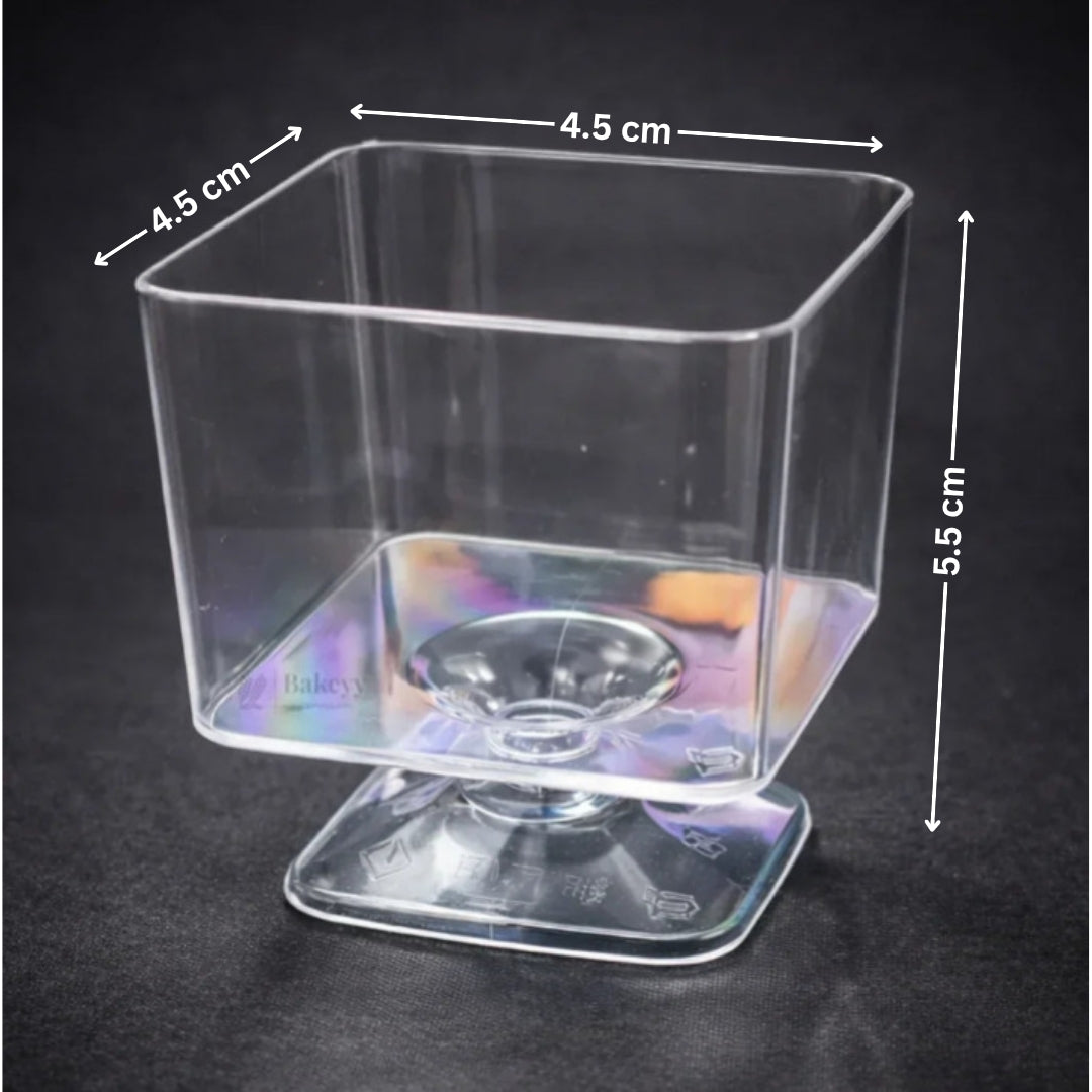 D-51 | Clear Acrylic Square Dessert Cup | Pack of 432
