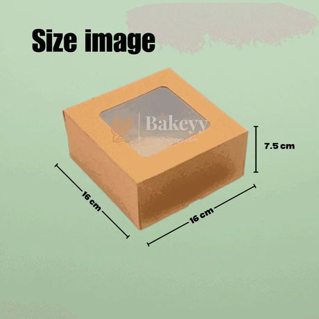 4 Cupcake Box |Yellow Color | With Window - Bakeyy.com - India - 4 Cupcake Box |Yellow Color | With Window - Pack of 10