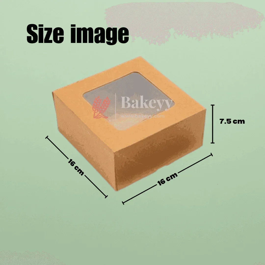 4 Cupcake Box | White Color | With Window | - Bakeyy.com - India - 4 Cupcake Box | White Color | With Window | - Pack of 10