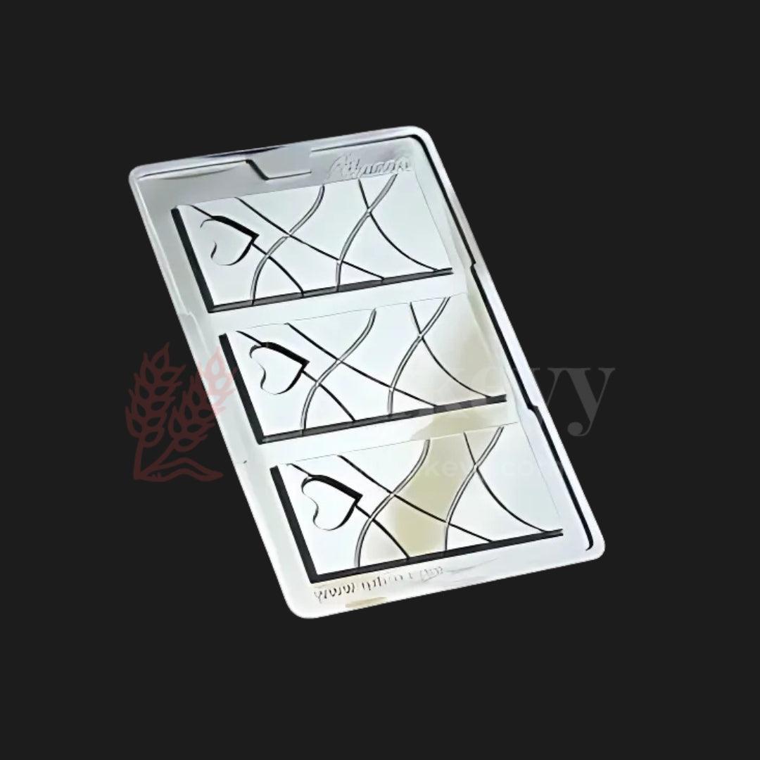 Mould 562-Heartline Elegance Bar Chocolate Mould Tray | Baking Accessories | Plastic Chocolate Mould | Party Favor Mould | Pack of 1 - Bakeyy.com - India - Mould 562-Heartline Elegance Bar Chocolate Mould Tray | Baking Accessories | Plastic Chocolate Mould | Party Favor Mould | Pack of 1 - Default Title