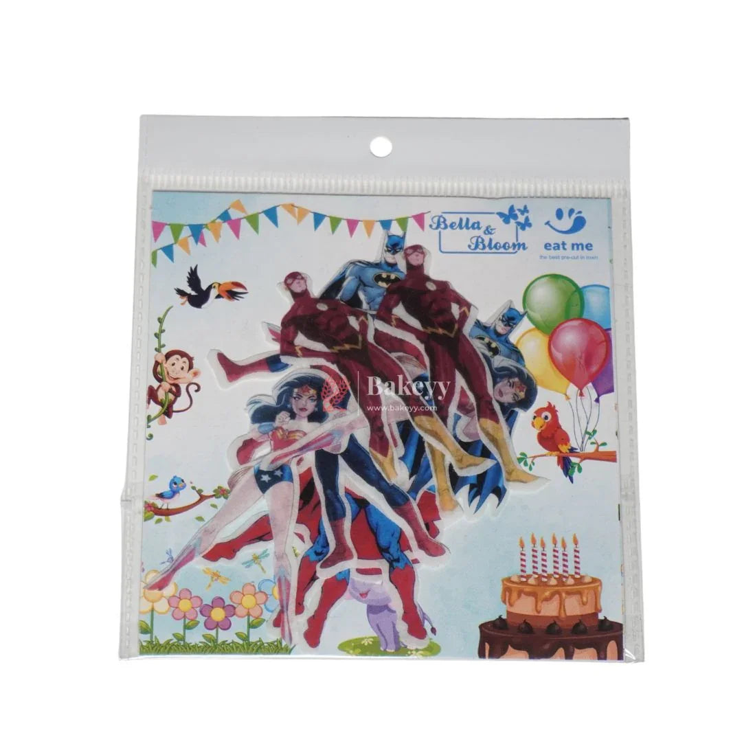 Pre-Cut | Edible Wafer |  Justice League Theme |Pack Of 10