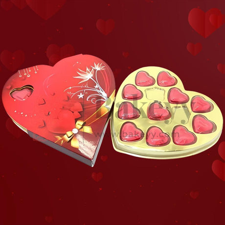 11 Cavity Golden Heart-Shaped Cavity Box | Chocolate tray | Valentine Chocolate Box | Chocolate Packaging Box | Gift Box | Pack of 10 - Bakeyy.com - India - 11 Cavity Golden Heart-Shaped Cavity Box | Chocolate tray | Valentine Chocolate Box | Chocolate Packaging Box | Gift Box | Pack of 10 - Default Title