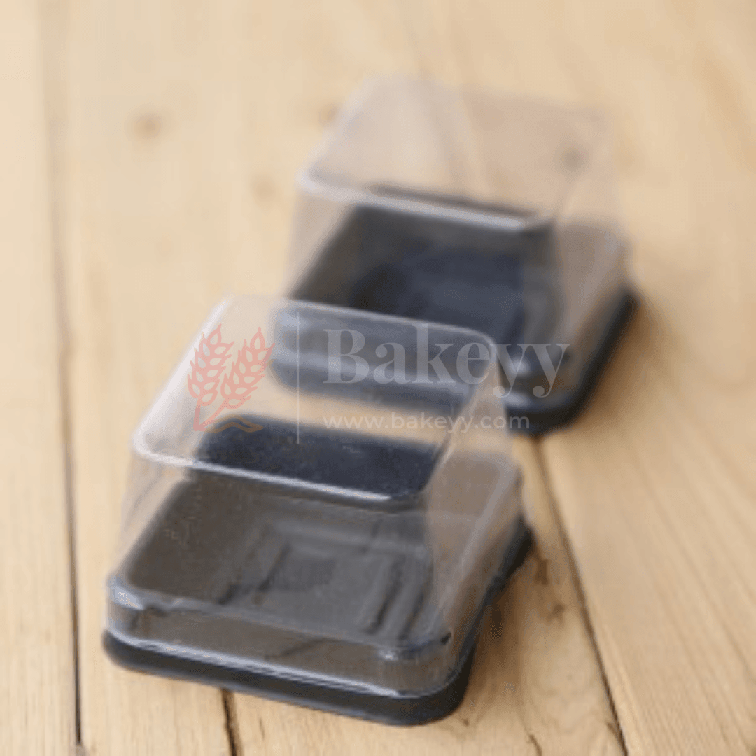 Individual Cupcakes And Pastry Container | Square Moon Cake Holder | Pack Of 10 | Large | C586 - Bakeyy.com - India - Individual Cupcakes And Pastry Container | Square Moon Cake Holder | Pack Of 10 | Large | C586 - GOLD