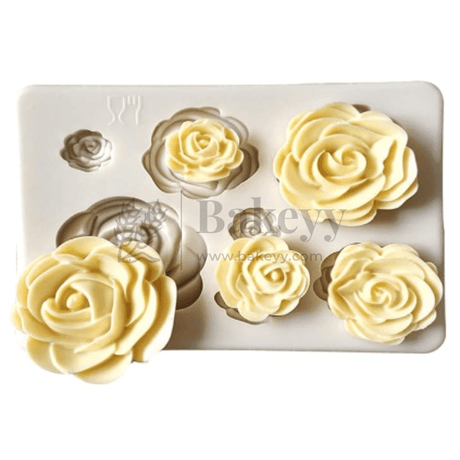 Rose Flower Fondant Mould - Bakeyy.com - India - Rose Flower Fondant Mould - Default Title