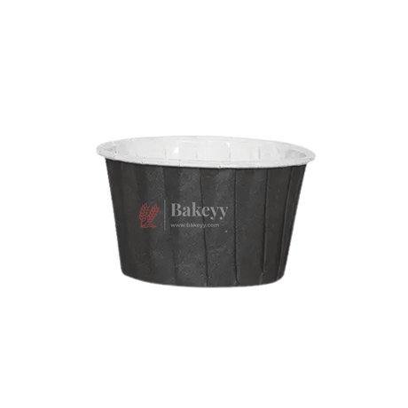 4435 Plain Black Muffin Cup | Curl Edge | Cupcake Liner | Medium | Pack Of 100 - Bakeyy.com - India - 4435 Plain Black Muffin Cup | Curl Edge | Cupcake Liner | Medium | Pack Of 100 - Default Title