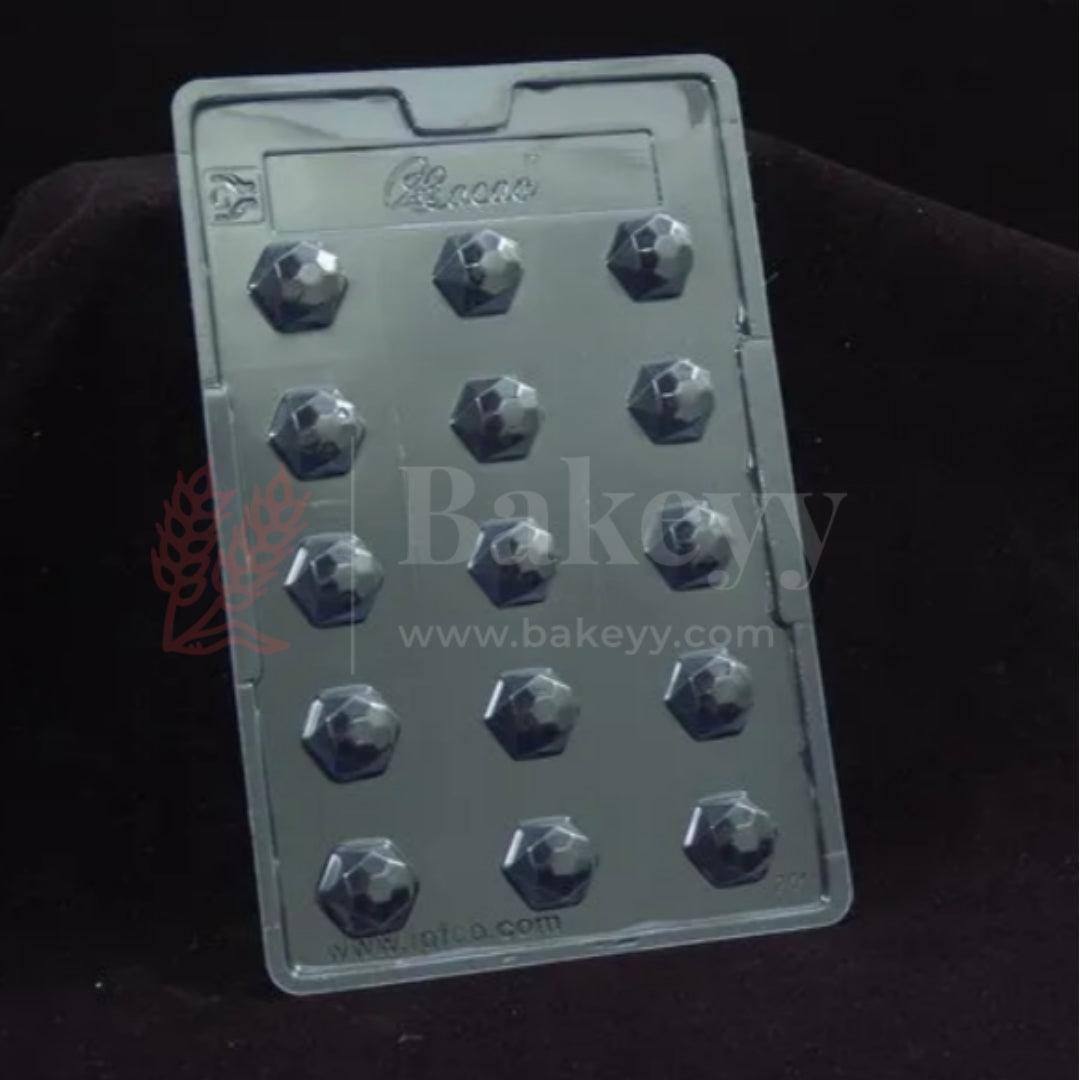 Mould 201-Gem Cut Dome Chocolate Mould Tray | Baking Accessories | Plastic Chocolate Mould | Party Favor Mould | Pack of 1 - Bakeyy.com - India - Mould 201-Gem Cut Dome Chocolate Mould Tray | Baking Accessories | Plastic Chocolate Mould | Party Favor Mould | Pack of 1 - Default Title