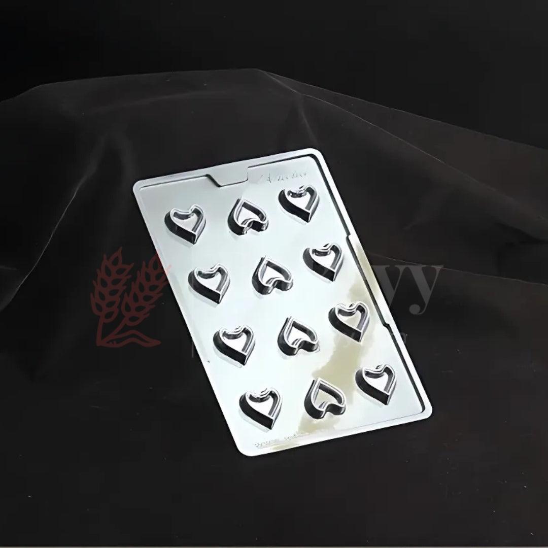 Mould 558-Hollow Love Heart Chocolate Mould Tray | Baking Accessories | Plastic Chocolate Mould | Party Favor Mould | Pack of 1 - Bakeyy.com - India - Mould 558-Hollow Love Heart Chocolate Mould Tray | Baking Accessories | Plastic Chocolate Mould | Party Favor Mould | Pack of 1 - Default Title