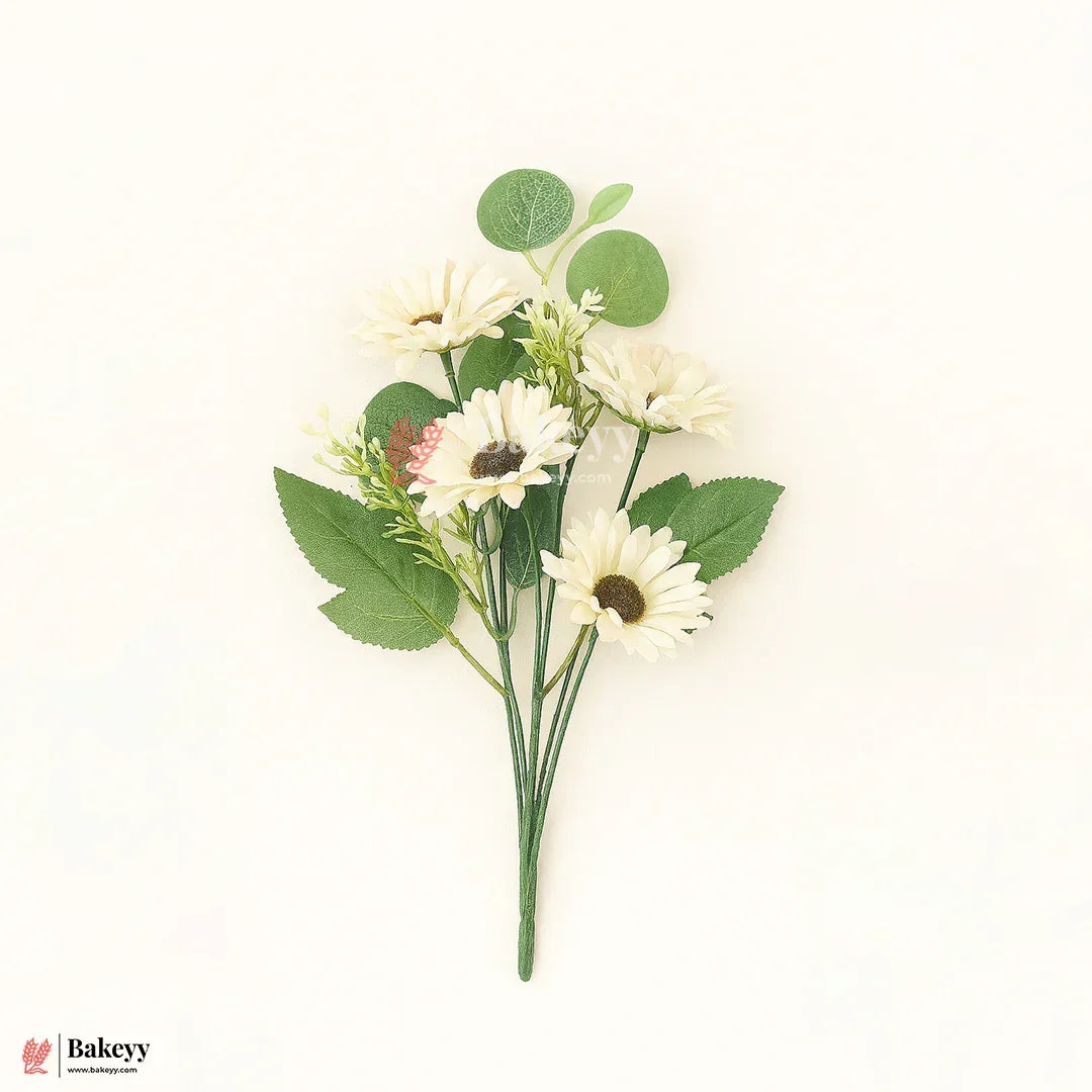 Artificial Gerbera Daisy Flower Bunch – 42cm | Decorative Stick for Home & Events | Pack Of 1