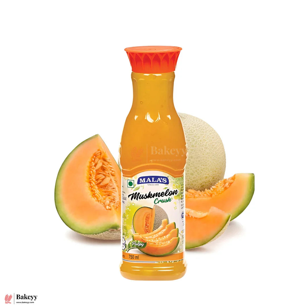Mala’s Muskmelon Fruit Crush – 750ml | Sweet & Tart Flavour for Beverages & Desserts