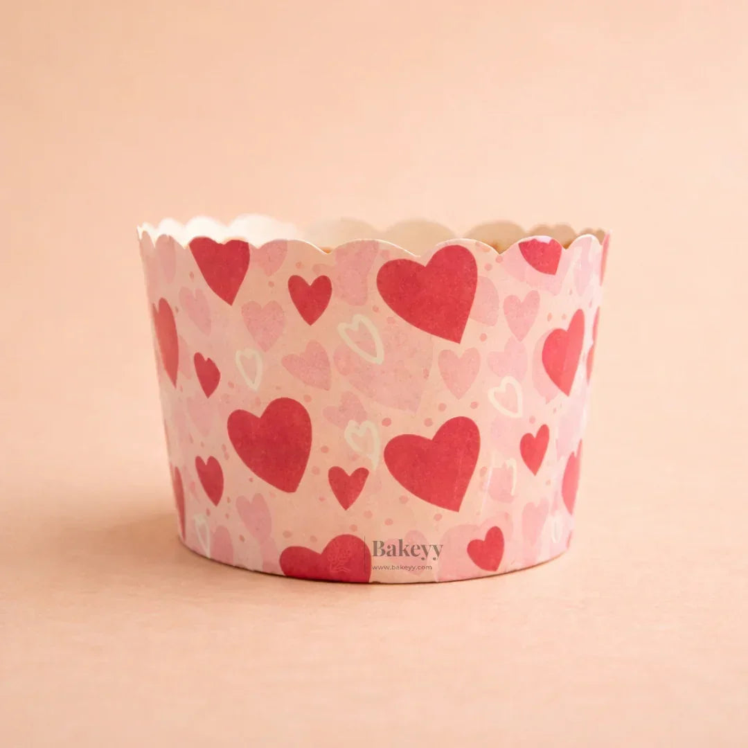 6 cm | Valentine Printed Muffin Cup | Cupcake Paper Cups | Heart Design Baking Liners | Pack of 50 - Bakeyy.com - India - 6 cm | Valentine Printed Muffin Cup | Cupcake Paper Cups | Heart Design Baking Liners | Pack of 50 - Design 2 80.00