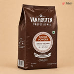 Van Houten Cocoa Powder Dark Brown (10-12% Fat) | 1 kg | Pack of 1