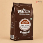 Van Houten Cocoa Powder Dark Brown (10-12% Fat) | 1 kg | Pack of 1