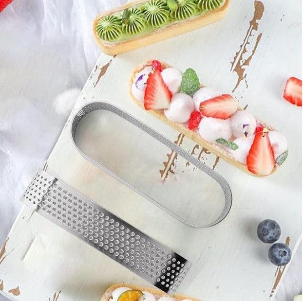 Perforated Round Tart Ring | Oval | Set of 3 - Bakeyy.com - India - Perforated Round Tart Ring | Oval | Set of 3 - Default Title