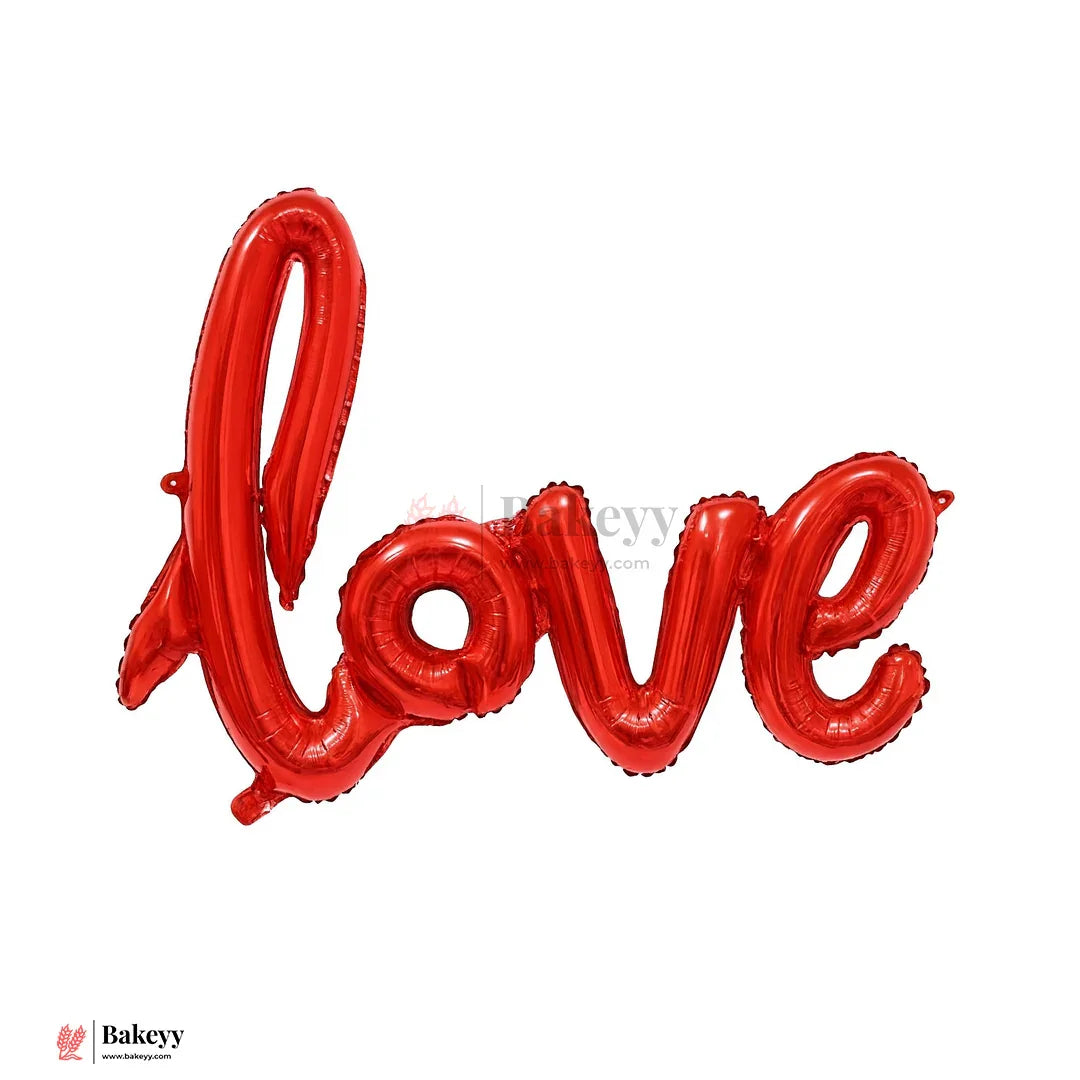 Love" Foil Balloon – Gold, Red, Pink & Champagne | Romantic Party Decor | 1Pack - Bakeyy.com - India - Love" Foil Balloon – Gold, Red, Pink & Champagne | Romantic Party Decor | 1Pack - Red