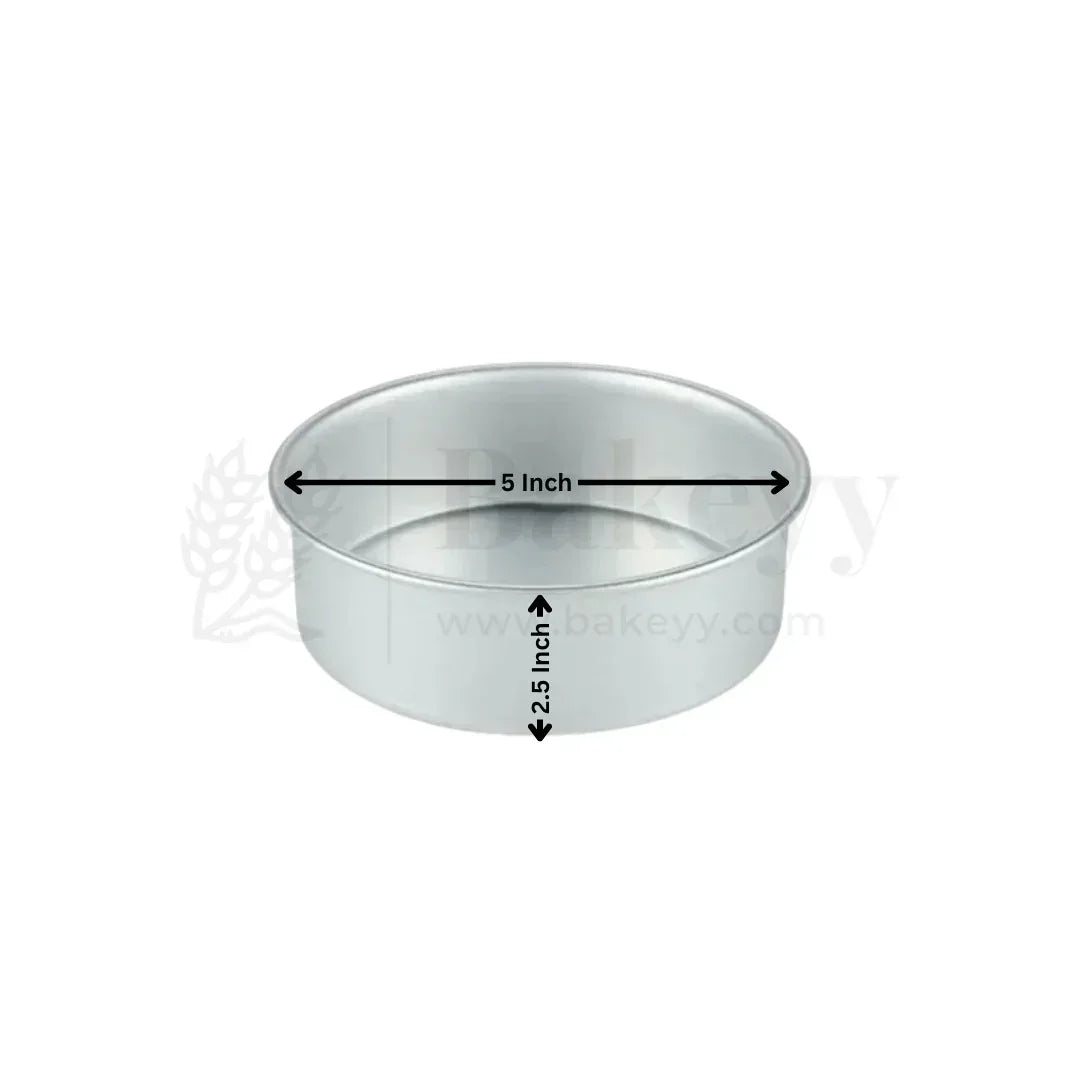 Aluminum Round Cake Pan | Perfect for Baking| Pack Of 1 - Bakeyy.com - India - Aluminum Round Cake Pan | Perfect for Baking| Pack Of 1 - 2.5 Inch / 6 Inch 112.00