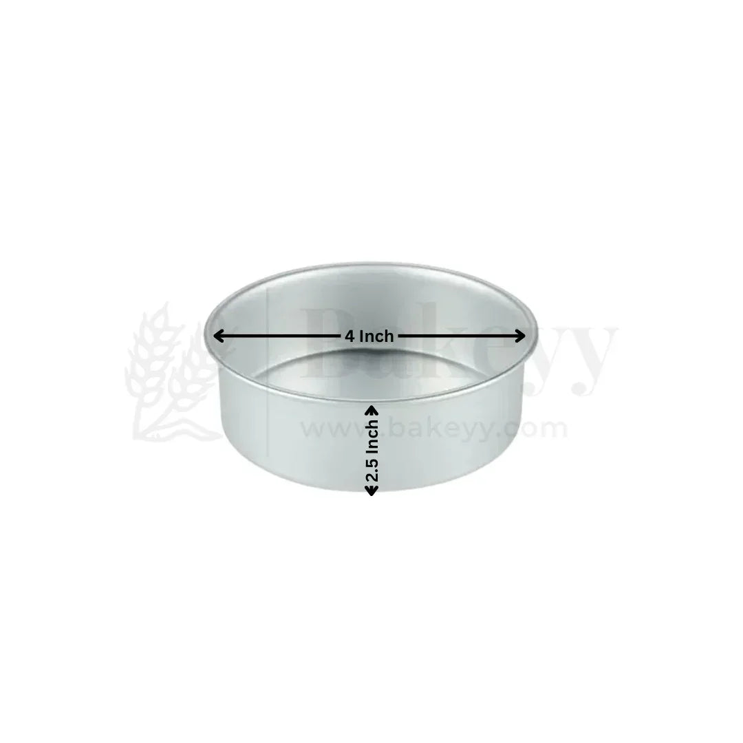 Aluminum Round Cake Pan | Perfect for Baking| Pack Of 1 - Bakeyy.com - India - Aluminum Round Cake Pan | Perfect for Baking| Pack Of 1 - 2 Inch / 2 Inch 80.00