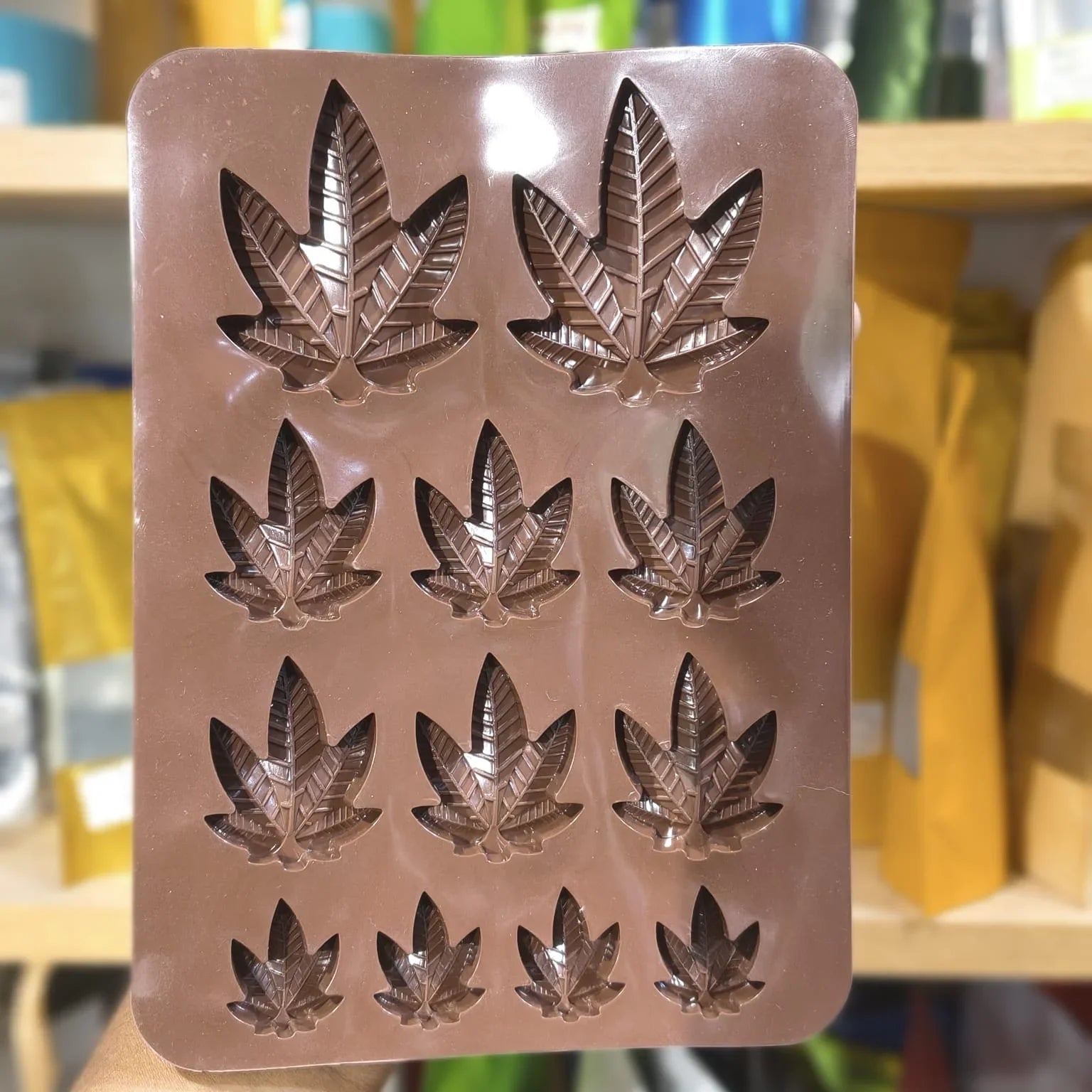 12 Cavity Maple Leaf Shape Silicone Chocolate Mould | Pack of 1