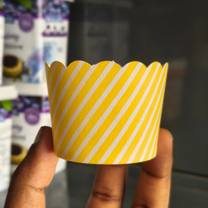 Colorful Striped Paper Cupcake Liners for Baking – Striped Muffin & Cupcake Baking Cups | Pack of 50