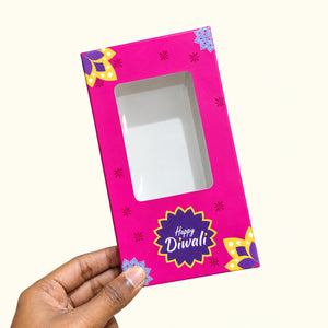 Diwali Theme Printed Chocolate Bar Box with Window | Multiple Designs | Pack of 10