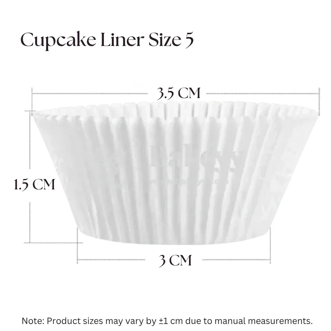 WhiteColourCupcakeLinersBakingCup - Bakeyy.com IN